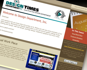 Newsletters at the Design Department